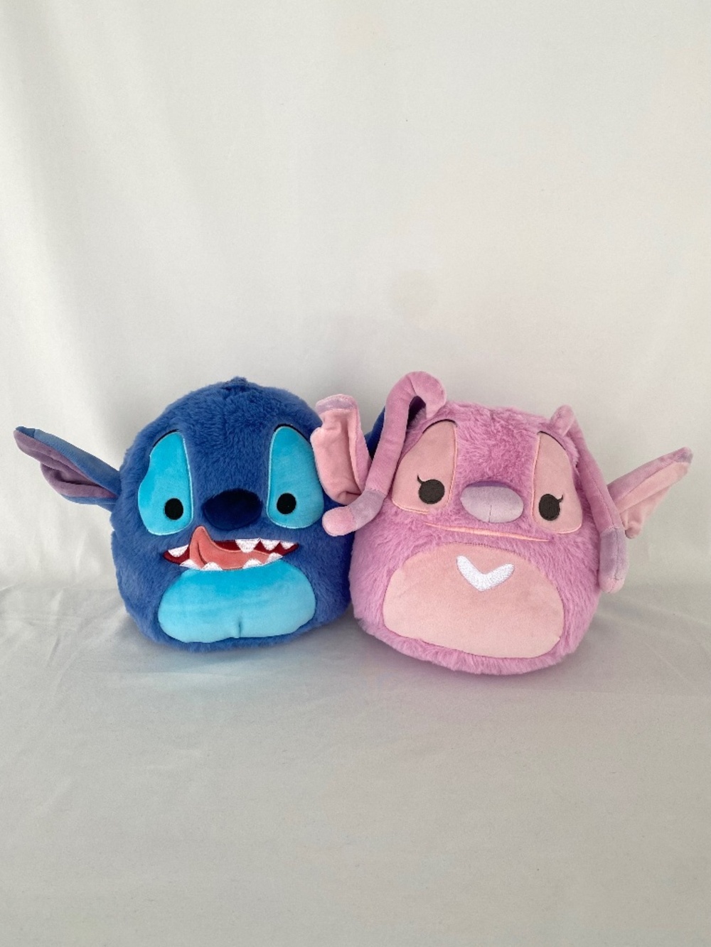 Disney Stitch and Angle 8” FuzzAMallow Squishmallow Bundle NWT
